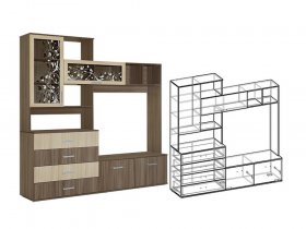 Центральная секция Альтернатива в Новоцелинном - novocelinnoe.mebel-nsk.ru | фото