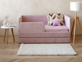 Диван-кровать Happy (розовый) в Новоцелинном - novocelinnoe.mebel-nsk.ru | фото