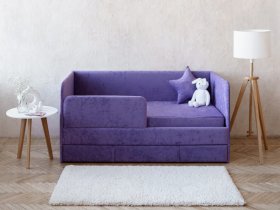 Диван-кровать Happy (сиреневый) в Новоцелинном - novocelinnoe.mebel-nsk.ru | фото