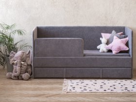 Диван-кровать Happy (темно-серый) в Новоцелинном - novocelinnoe.mebel-nsk.ru | фото