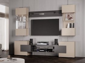 Гостиная Фэнтези (кашемир/графит) в Новоцелинном - novocelinnoe.mebel-nsk.ru | фото