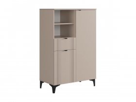 Комод 2 Рич (кашемир/фрапучино матовый/черный) в Новоцелинном - novocelinnoe.mebel-nsk.ru | фото