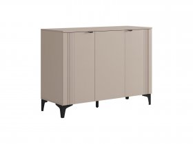 Комод 3 Рич (кашемир/фрапучино матовый/черный) в Новоцелинном - novocelinnoe.mebel-nsk.ru | фото