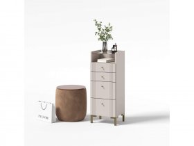 Комод 4 ящика КМ2 Одетта (дуб эндгрей/меланж) в Новоцелинном - novocelinnoe.mebel-nsk.ru | фото