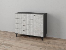 Комод «Катрин-13» (графит/мальта) в Новоцелинном - novocelinnoe.mebel-nsk.ru | фото