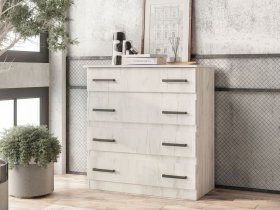 Комод Стандарт-6 NEW (дуб крафт белый) в Новоцелинном - novocelinnoe.mebel-nsk.ru | фото