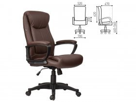 Кресло офисное BRABIX Enter EX-511, коричневое в Новоцелинном - novocelinnoe.mebel-nsk.ru | фото