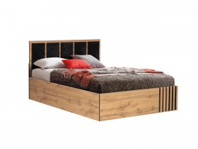 Кровать двуспальная с подъем. мех. 1,6 м Либерти 51.20 в Новоцелинном - novocelinnoe.mebel-nsk.ru | фото