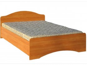 Кровать двуспальная 1,6м-1 (круглая спинка) в Новоцелинном - novocelinnoe.mebel-nsk.ru | фото