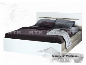 Кровать двуспальная 1,6 м  Наоми КР-11 в Новоцелинном - novocelinnoe.mebel-nsk.ru | фото