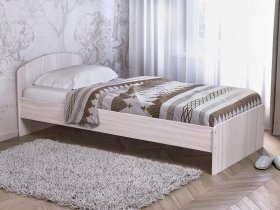 Кровать односпальная 80 с низкой спинкой (ясень шимо светлый) в Новоцелинном - novocelinnoe.mebel-nsk.ru | фото