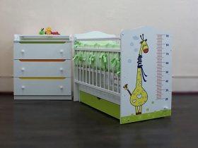 Кроватка детская Жираф с маятником в Новоцелинном - novocelinnoe.mebel-nsk.ru | фото