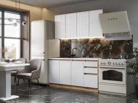 Кухонный гарнитур Ника 1,6 м (белый) в Новоцелинном - novocelinnoe.mebel-nsk.ru | фото
