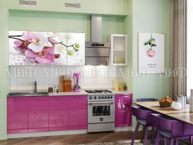 Кухонный гарнитур Орхидея (сиреневый) в Новоцелинном - novocelinnoe.mebel-nsk.ru | фото
