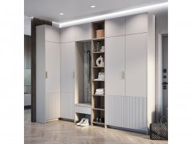 Модульная прихожая Пандора (кашемир/MF03) в Новоцелинном - novocelinnoe.mebel-nsk.ru | фото
