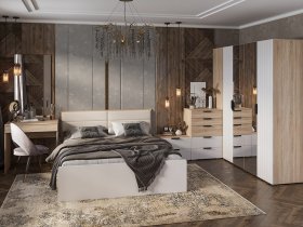 Модульная спальня Норд в Новоцелинном - novocelinnoe.mebel-nsk.ru | фото