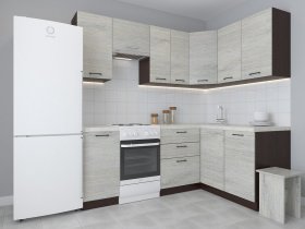 Модульная угловая кухня 1,4м*2,1м Лада (пикард) в Новоцелинном - novocelinnoe.mebel-nsk.ru | фото