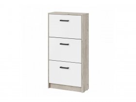 Обувница ОБ-3 Вега (дуб крафт серый/белый) в Новоцелинном - novocelinnoe.mebel-nsk.ru | фото