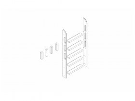 Пакет №10 Прямая лестница и опоры для двухъярусной кровати Соня в Новоцелинном - novocelinnoe.mebel-nsk.ru | фото