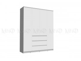 Шкаф 1600 с ящиками Челси (белый) в Новоцелинном - novocelinnoe.mebel-nsk.ru | фото
