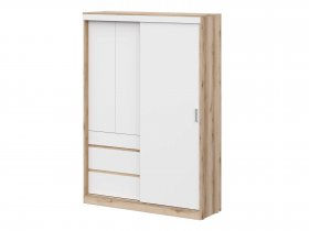 Шкаф-купе (1,5м) Брауни (дуб делано/белый) в Новоцелинном - novocelinnoe.mebel-nsk.ru | фото