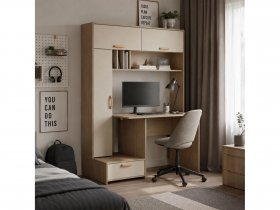 Стол письменный Лайт 03.243  (плэйн/сатин) в Новоцелинном - novocelinnoe.mebel-nsk.ru | фото