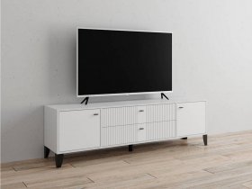 Тумба под ТВ Парус-10 (белый/белый снег) в Новоцелинном - novocelinnoe.mebel-nsk.ru | фото