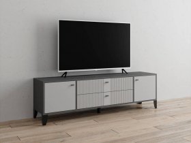 Тумба под ТВ Парус-10 (графит/светло-серый) в Новоцелинном - novocelinnoe.mebel-nsk.ru | фото